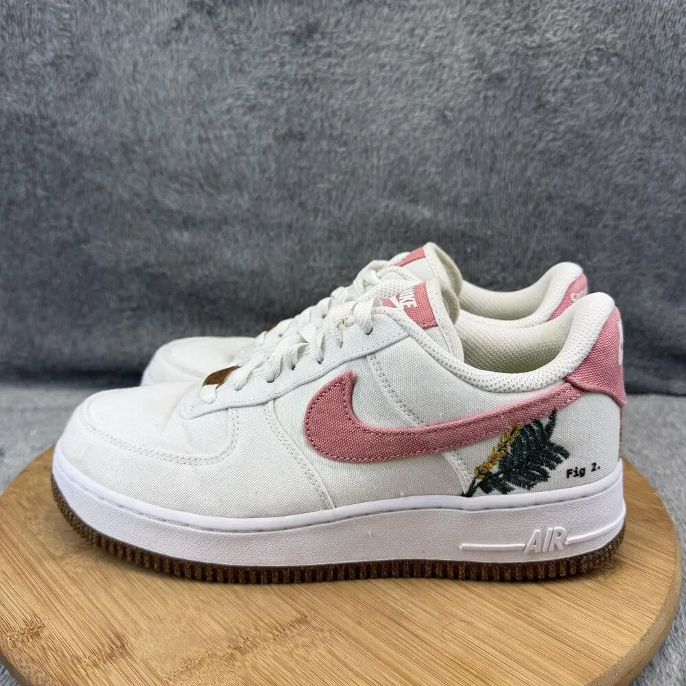 Nike Air Force 1 SE Catechu Shoes Womens Size 7.5 White Pink Sneakers CZ0269-101